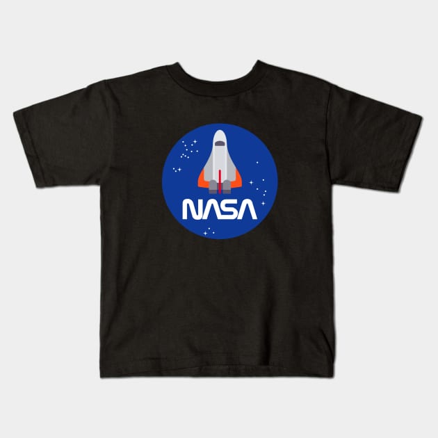 NASA SpaceShip Kids T-Shirt by thriftjd